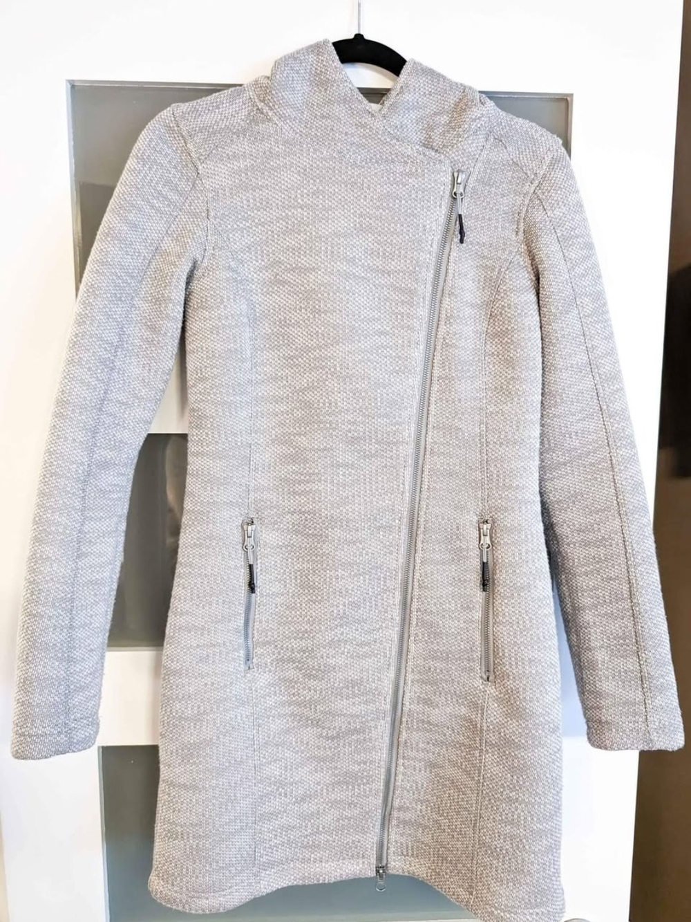 McKinley Women’s Light Gray Asymmetrical Zip Coat
